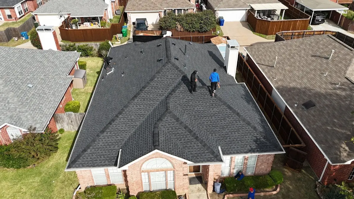Slate & Tile Roof Repair work in progress on a Marshalltown property